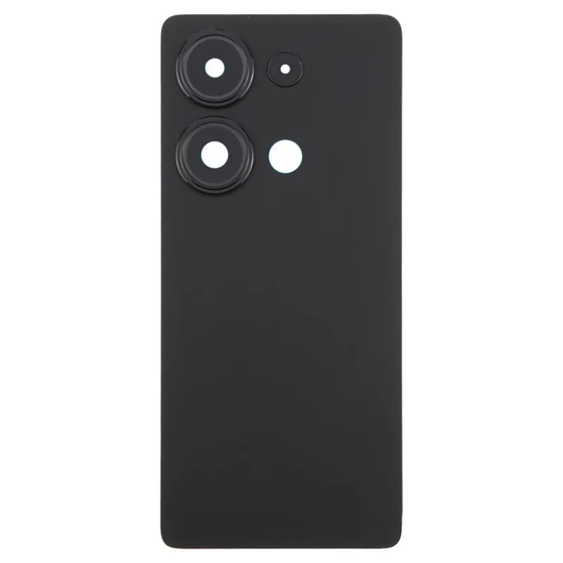 For Xiaomi Redmi Note 13 Pro 4G Back Battery Housing Cover with Camera Ring Lens Cover Spare Part (Without Logo) - Black