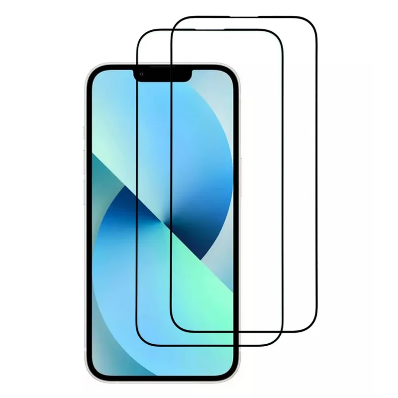 ITIETIE For iPhone 13 mini 2PCS Tempered Glass 2.5mm High Aluminum Screen Protector Silk Printing Film