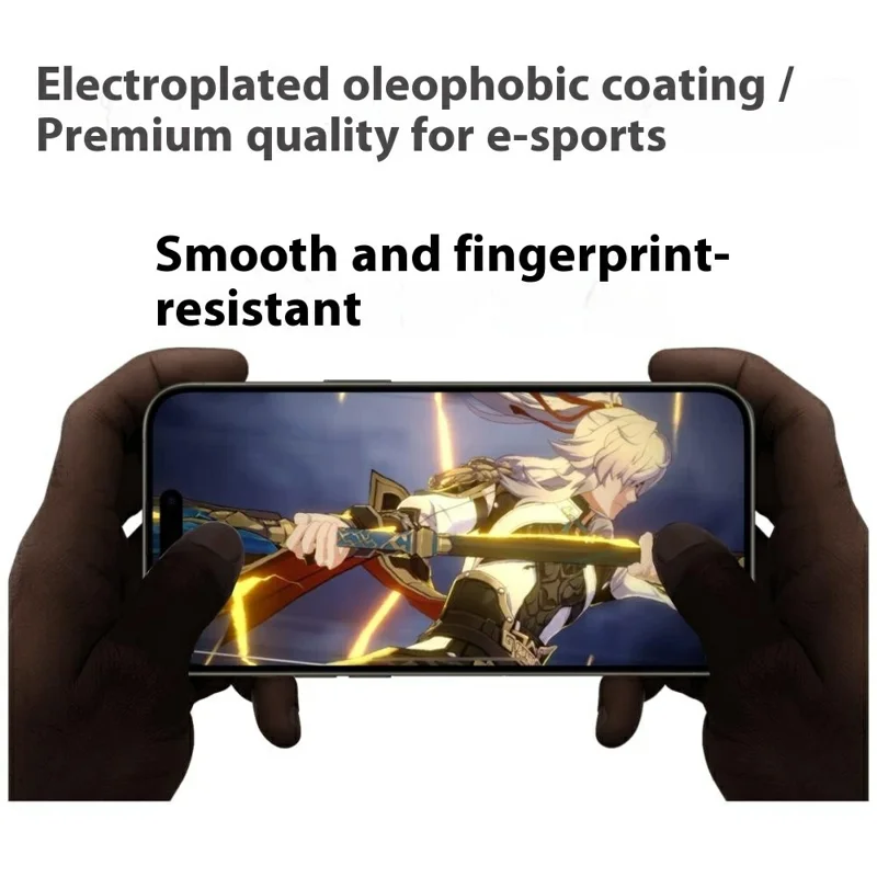 ITIETIE Per iPhone 16 Pro Max 2PCS Vetro Temperato 2,5mm Protezione Schermo in Alluminio Alta Pellicola di Stampa Serigrafica