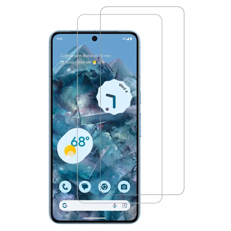 ITIETIE 2 Stück Displayschutz für Google Pixel 8 Pro 0,25mm Hochfestes Aluminium-Silikon Glas Schutzfolie Klar