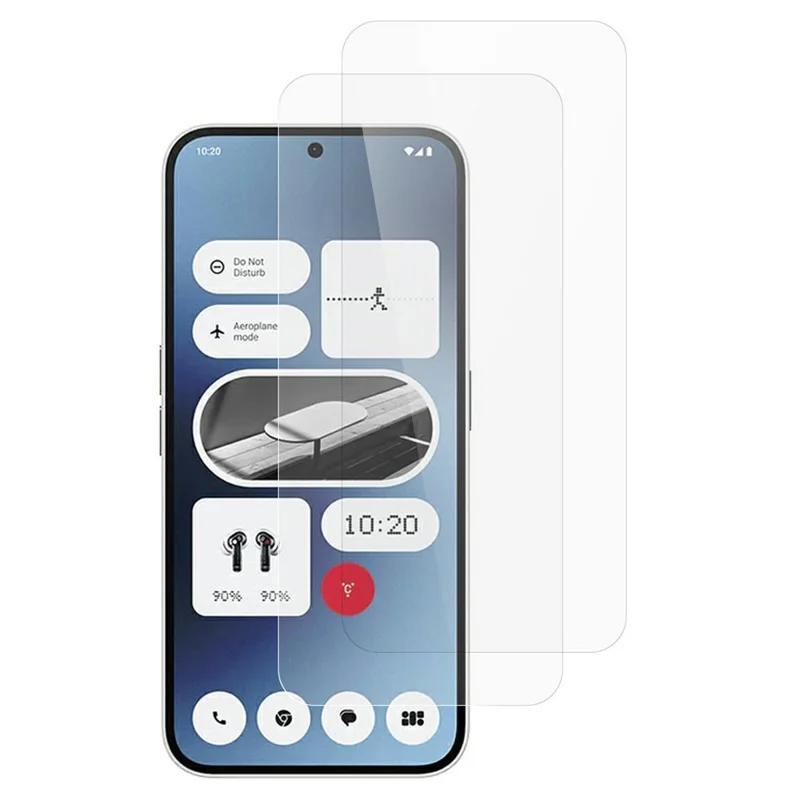 ITIETIE 2 шт. Для Nothing Phone (2a) / Phone (2a) Plus Защитная пленка для экрана 0,25 мм Высокопрочное алюминиево-силикатное стекло Прозрачная пленка