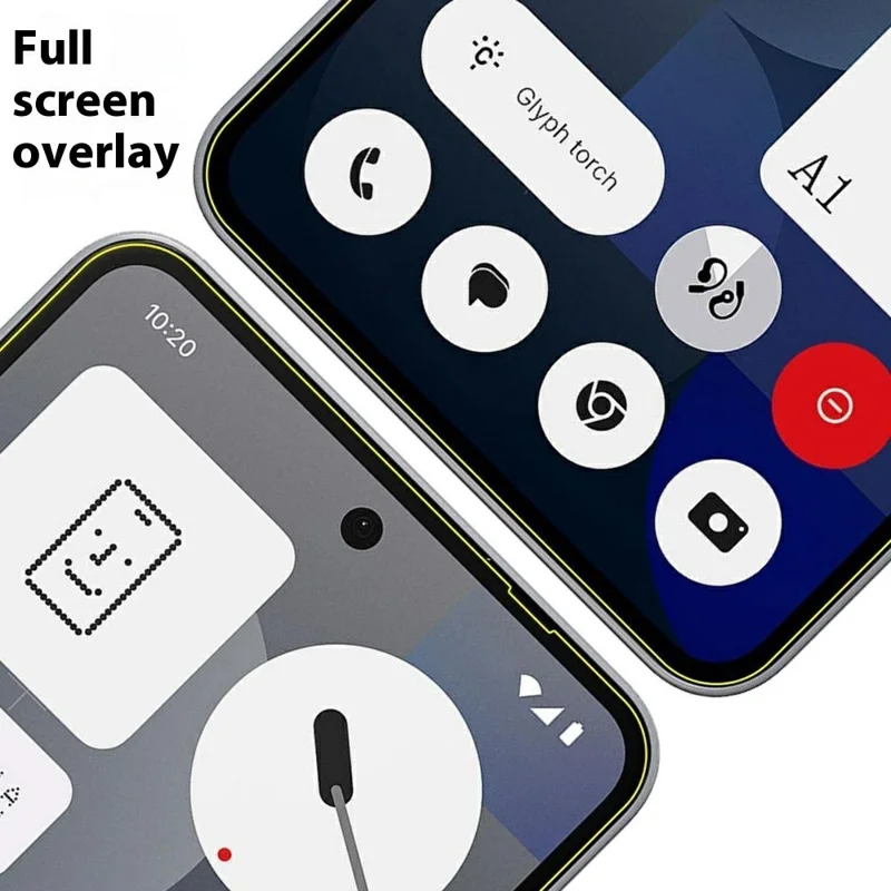 ITIETIE 2 шт. Для Nothing Phone (2a) / Phone (2a) Plus Защитная пленка для экрана 0,25 мм Высокопрочное алюминиево-силикатное стекло Прозрачная пленка