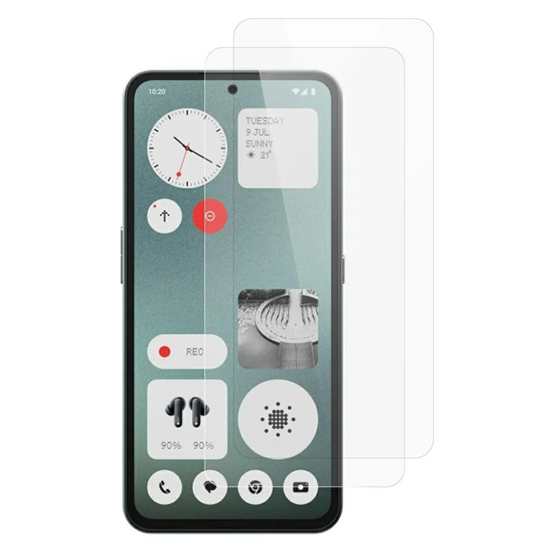 ITIETIE 2 Unidades Protector de Pantalla para Nothing CMF Phone 1 - Película de Vidrio Transparente de Aluminio-Silicio de 0,25 mm