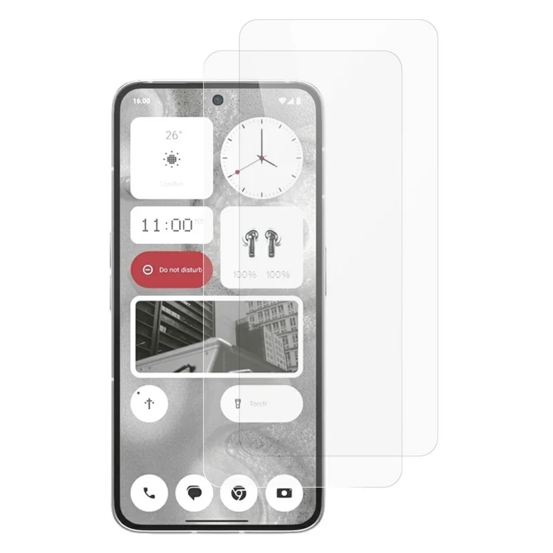 ITIETIE 2Pcs For Nothing Phone (2) Screen Protector 0.25mm High Aluminium-Silicon Glass Clear Film