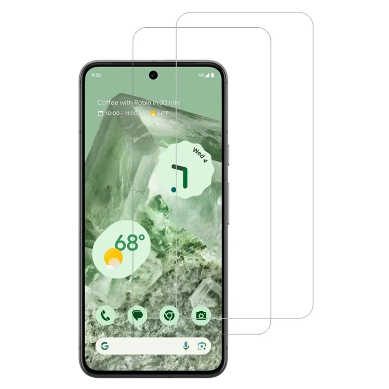 ITIETIE 2 Peças Protetor de Tela para Google Pixel 8 Vidro de Alumínio-Silício de 0,25mm Película Transparente