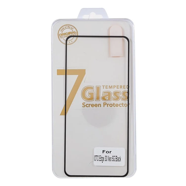 Tempered Glass Film for Motorola Edge 30 Neo 5G, Full Glue Full Screen Silk Printing Screen Protector