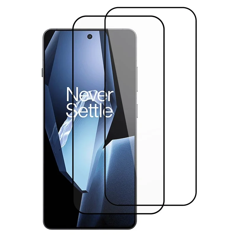 ITIETIE For OnePlus Ace 5 5G  /  Ace 5 Pro 5G  /  13R 5G 2PCS Tempered Glass 2.5mm High Aluminum Screen Protector Silk Printing Film