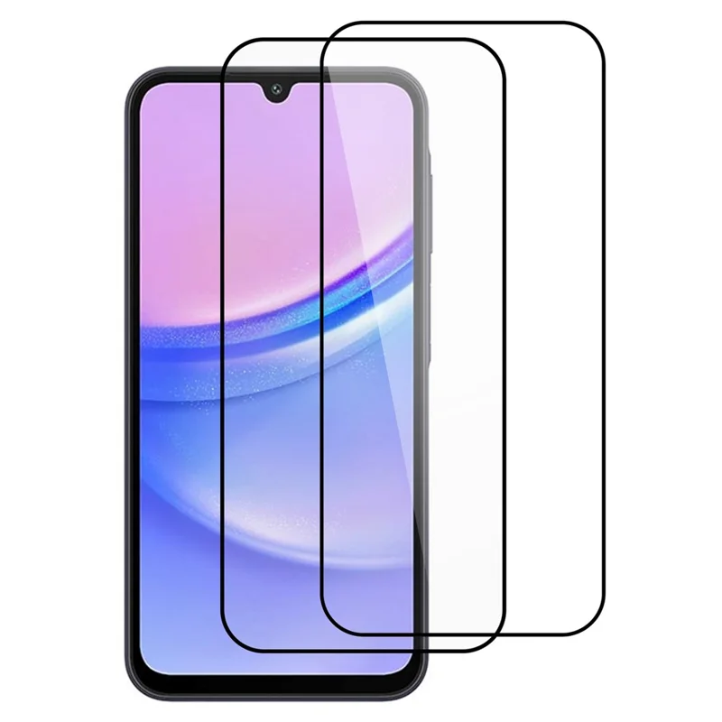 ITIETIE For Samsung Galaxy A15 4G 2PCS Tempered Glass 2.5mm High Aluminum Screen Protector Silk Printing Film