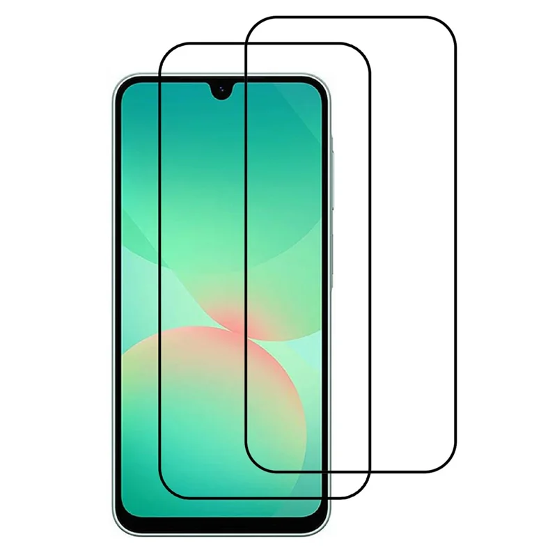 ITIETIE For Samsung Galaxy A26 5G 2PCS Tempered Glass 2.5mm High Aluminum Screen Protector Silk Printing Film