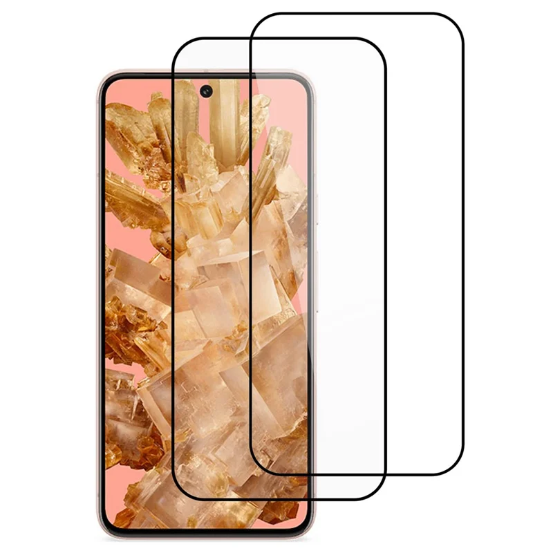 ITIETIE For Google Pixel 8 2PCS Tempered Glass 2.5mm High Aluminum Screen Protector Silk Printing Film