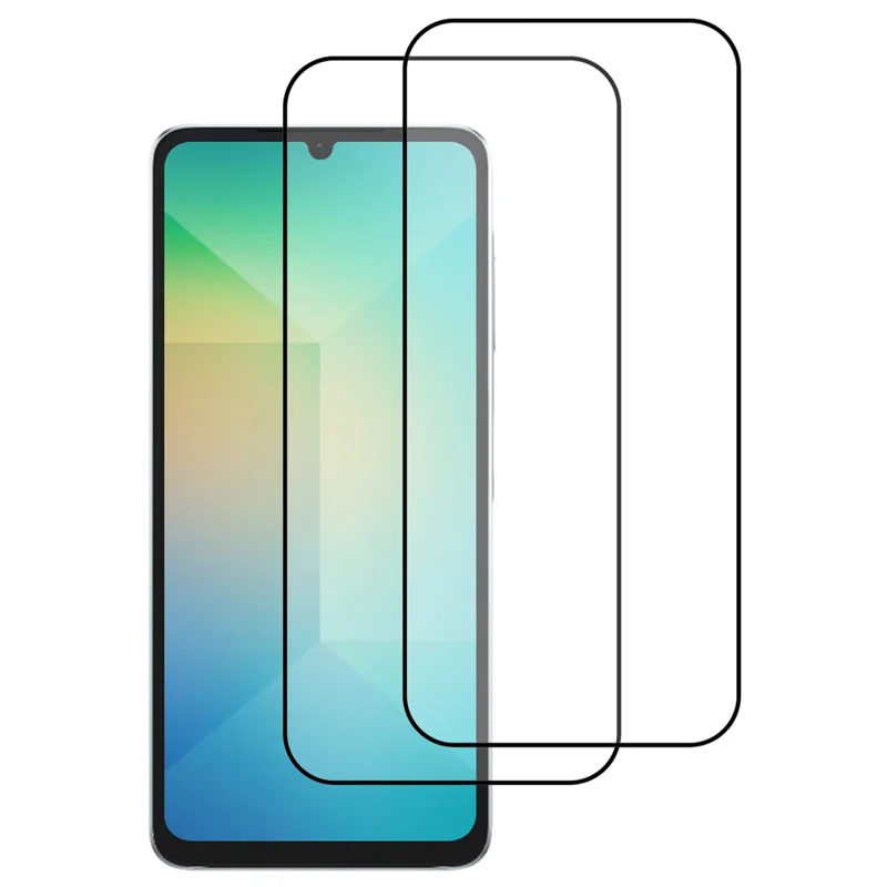 ITIETIE For Samsung Galaxy A06 4G 2PCS Tempered Glass 2.5mm High Aluminum Screen Protector Silk Printing Film