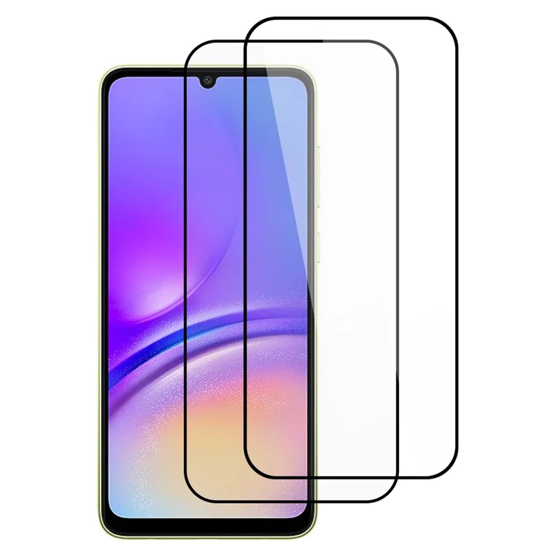 ITIETIE Per Samsung Galaxy A05 4G 2PZ Vetro Temperato 2,5mm Alta Protezione Schermo in Alluminio con Pellicola Stampata a Seta