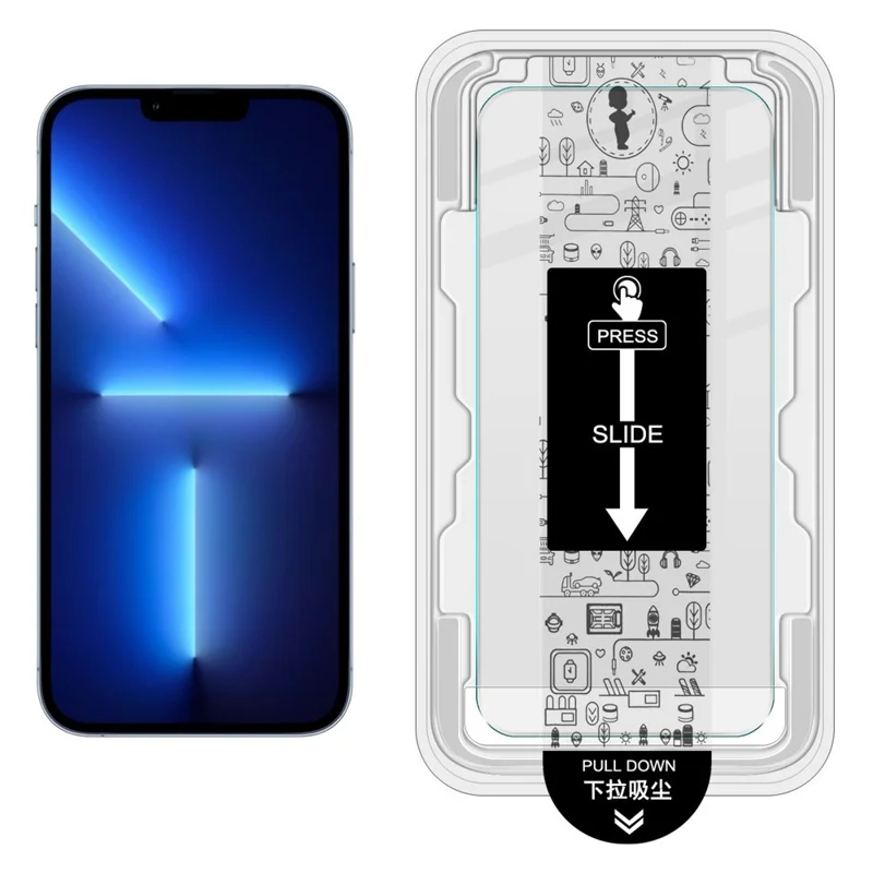 IMAK H Series For iPhone 13 Pro Tempered Glass Screen Protector Easy Installation Film with Auto Dust-Remove Tool Kit