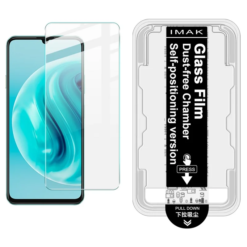 Película de vidrio templado IMAK Serie H para Huawei nova Y72 4G / Enjoy 70 / Enjoy 70S / Honor Play 30 Plus 5G - Protector de pantalla de instalación libre de polvo