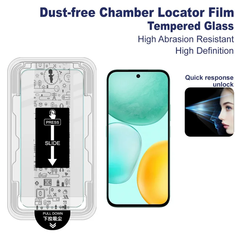 IMAK H Series For Honor X6c 4G Tempered Glass Screen Protector Easy Installation Film with Auto Dust-Remove Tool Kit