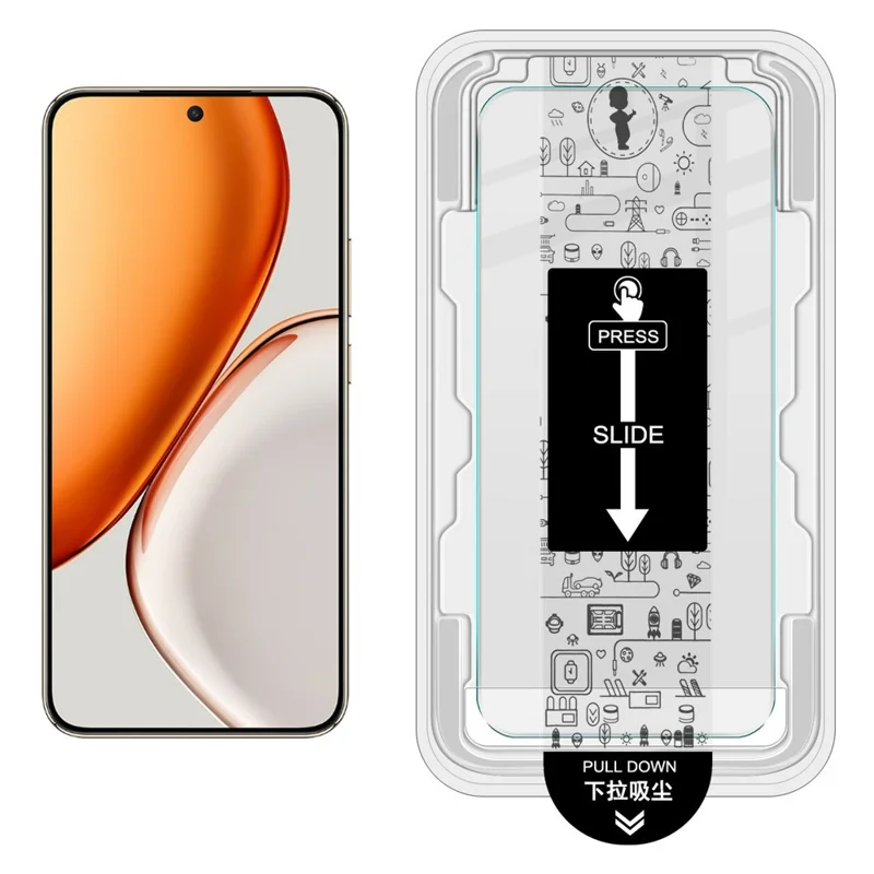 IMAK H Series For Honor Magic8 Lite 5G / X9d 5G / X70 5G Tempered Glass Screen Protector Easy Installation Film with Auto Dust-Remove Tool Kit (Fingerprint Unlock)