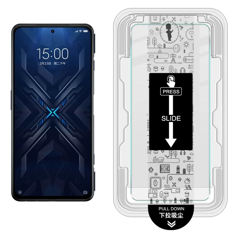 IMAK H Series Tempered Glass Film for Xiaomi Black Shark 5 RS / 4S Pro / 4S / 4 Pro / 4 Screen Protector with Auto Dust-Remove Tool Kit