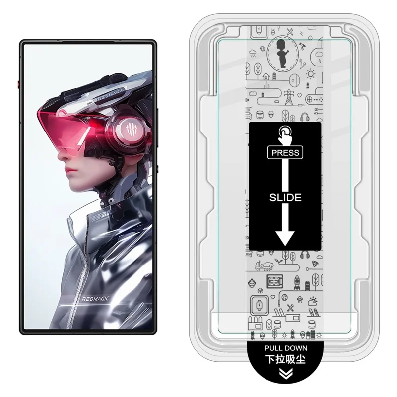 IMAK H Series For ZTE nubia RedMagic 10 Air 5G Tempered Glass Screen Protector Dust-free Installation Film (Fingerprint Unlock)