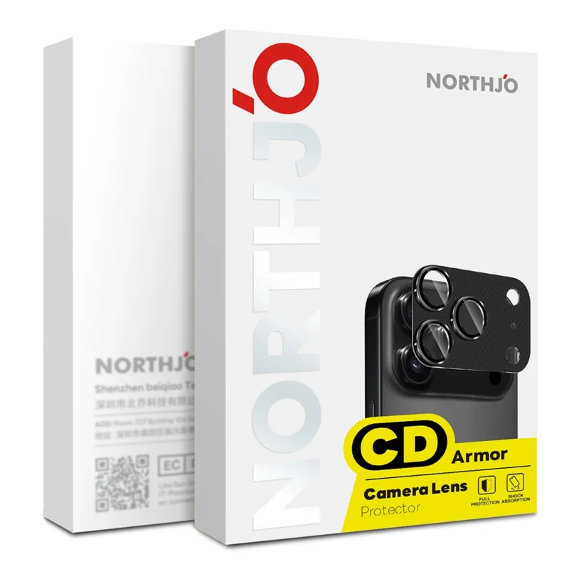 NORTHJO For iPhone Air Camera Lens Protector CD Veins Integrated Metal Tempered Glass Lens Film - Grey