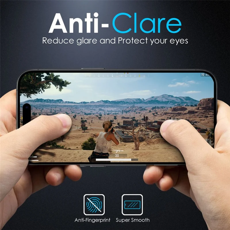 NORTHJO A++ Protetor de tela para iPhone 17 Anti-impressão digital Película de vidro temperado fosca de cobertura total