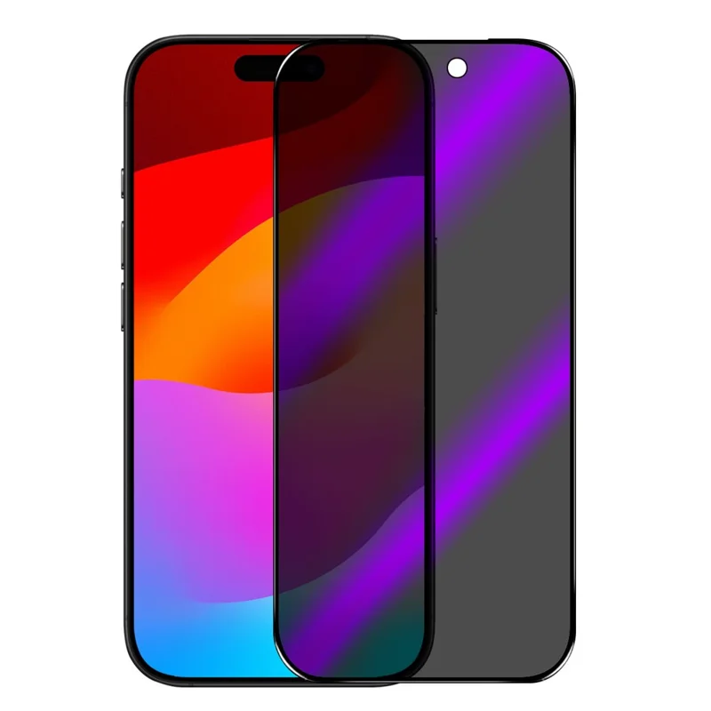 NORTHJO A++ For iPhone 17 Pro Privacy Screen Protector Full Glue Silk Printing Anti Spy Anti-blue-ray Tempered Glass Film