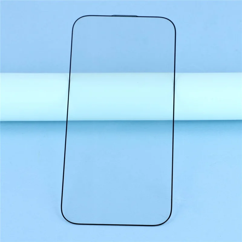 Protetor de Tela de Vidro Temperado Fosco para iPhone 16 Pro com Borda Preta, Impressão de Seda e Malha Anti-Poeira