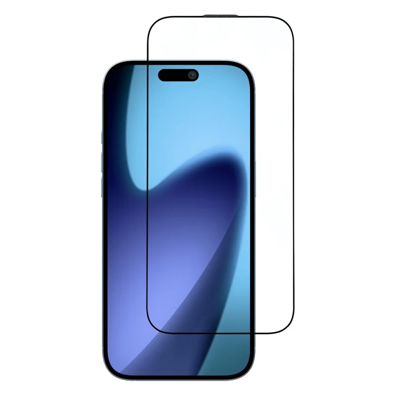 For iPhone 17 Screen Protector Silk Printing AF + AR Full Adhesive Tempered Glass Film with Dust Mesh