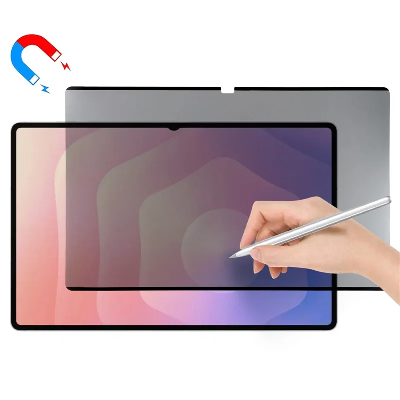 Protetor de tela de privacidade de 360 graus para Samsung Galaxy Tab S11 Ultra / S10 Ultra / S9 Ultra / S8 Ultra Película antiofuscante e reutilizável de PET