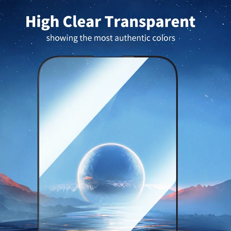 URR For iPhone 17 Pro Max Magnetic Case TPU + PC Clear Phone Cover with Screen Protector + Lens Film