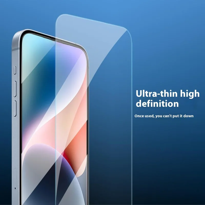 URR For iPhone 15 Pro Max Screen Protector No Black Edge Clear 0.25 Arc 9H Tempered Glass Film