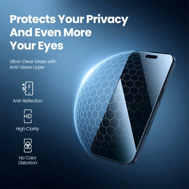 Protetor de Tela NILLKIN para iPhone 17 Pro Anti-Espião de Vidro AGC com Cobertura Total, Resistente a Arranhões