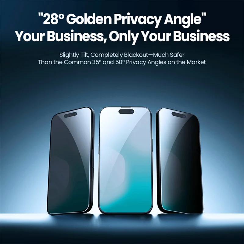 NILLKIN для iPhone 17 Pro Max Защитное стекло с антишпионским покрытием и защитой от царапин, полноэкранное, из стекла AGC