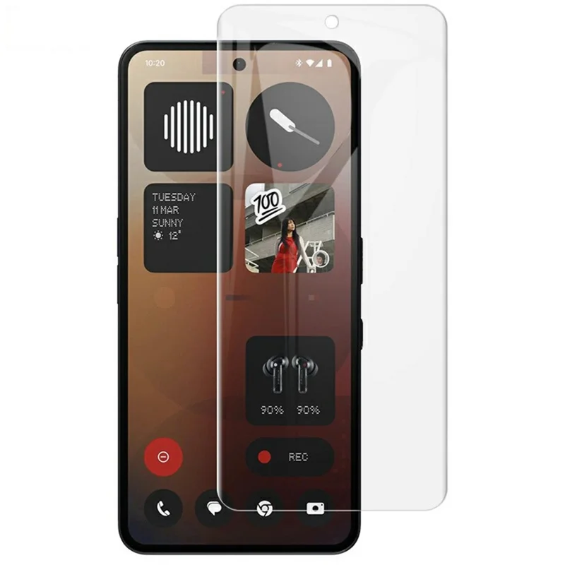 IMAK Película de Hidrogel 4ª Generación para Nothing Phone (3a) / (3a) Pro Protector de Pantalla Ultra Claro Película de TPU Suave (Desbloqueo por Huella Digital)