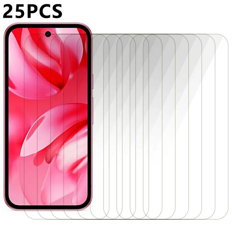 Pack de 25 Protectores de Pantalla de Vidrio Templado de Alta Definición para Google Pixel 9a
