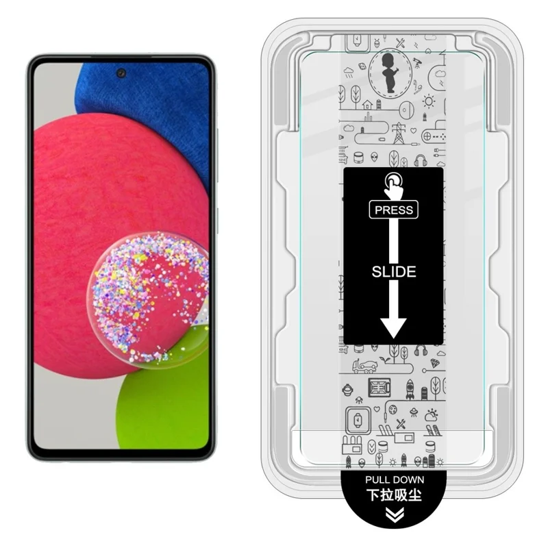 IMAK H Series Tempered Glass Film for Samsung Galaxy A52 4G / A52 5G / A52s 5G Screen Protector with Auto Dust-Remove Tool Kit (Fingerprint Unlock)