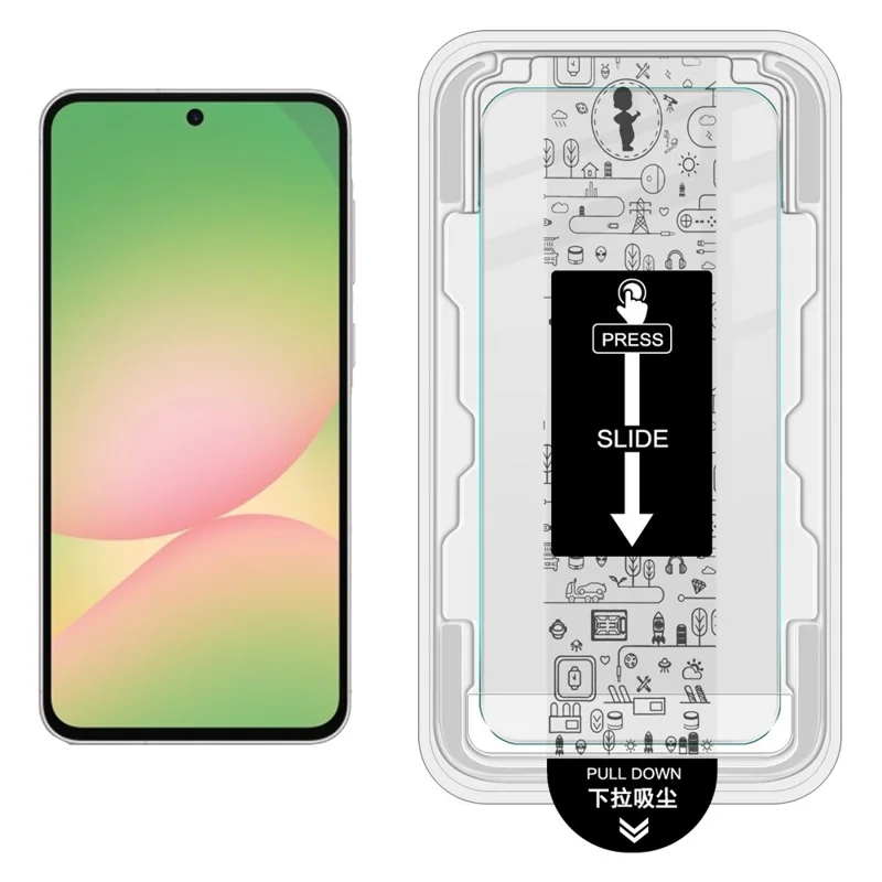 IMAK H Series For Samsung Galaxy A54 5G Tempered Glass Screen Protector Easy Installation Film with Auto Dust-Remove Tool Kit (Fingerprint Unlock)