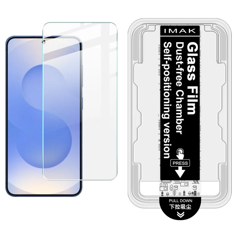 IMAK H Series For Samsung Galaxy S24 FE Tempered Glass Screen Protector Easy Installation Film with Auto Dust-Remove Tool Kit (Fingerprint Unlock)