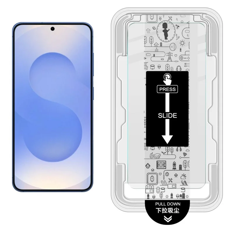 IMAK H Series For Samsung Galaxy S24 FE Tempered Glass Screen Protector Easy Installation Film with Auto Dust-Remove Tool Kit (Fingerprint Unlock)