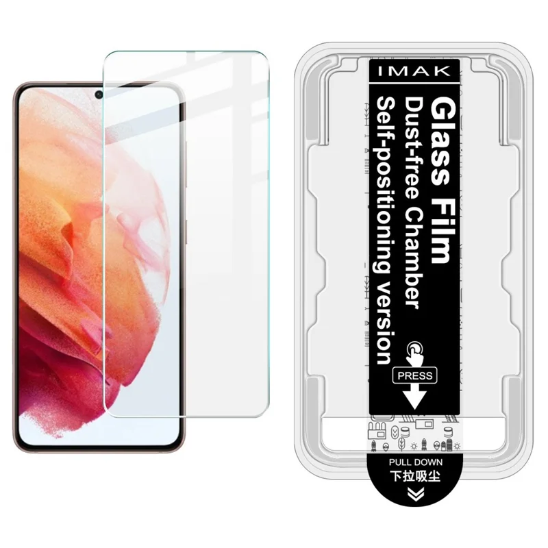 IMAK H Series For Samsung Galaxy S21+ 5G Tempered Glass Screen Protector Easy Installation Film with Auto Dust-Remove Tool Kit (Fingerprint Unlock)