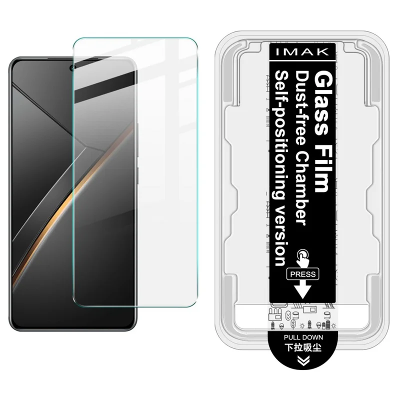 IMAK H Series For Realme Neo7 5G Tempered Glass Screen Protector Easy Installation Film with Auto Dust-Remove Tool Kit (Fingerprint Unlock)