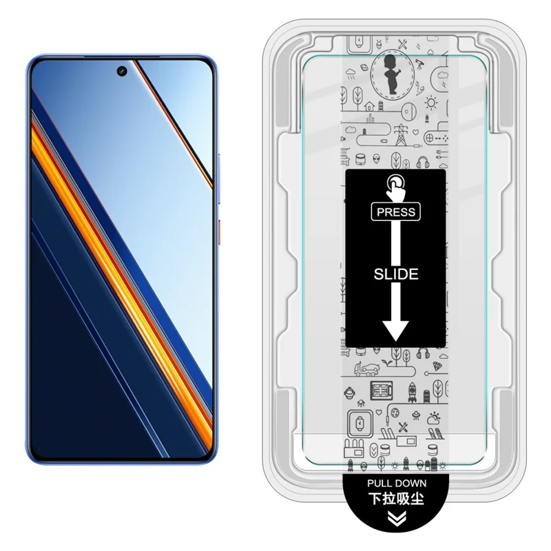 IMAK H Series For Realme Neo7 SE 5G Tempered Glass Screen Protector Easy Installation Film with Auto Dust-Remove Tool Kit (Fingerprint Unlock)