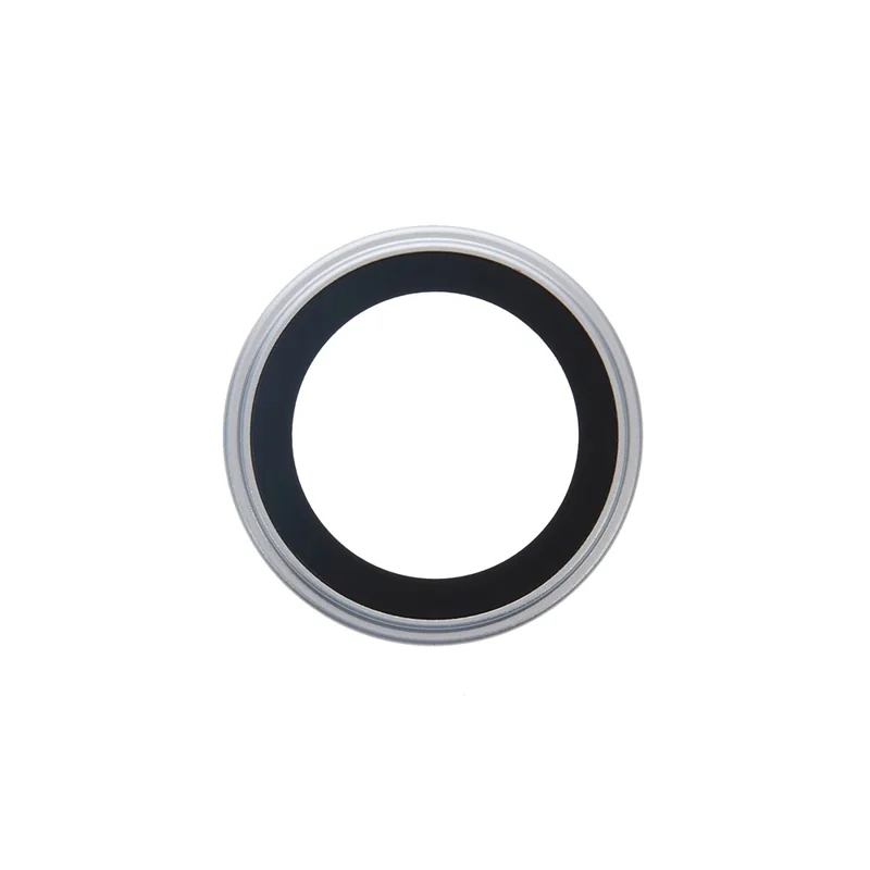For iPhone Air Camera Lens Protector Metal Ring Tempered Glass Lens Film (Raised Edge) - Silver