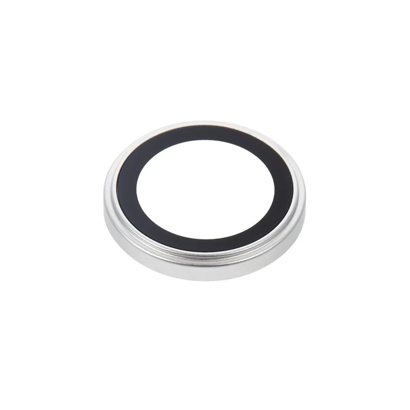For iPhone Air Camera Lens Protector Metal Ring Tempered Glass Lens Film (Raised Edge) - Silver