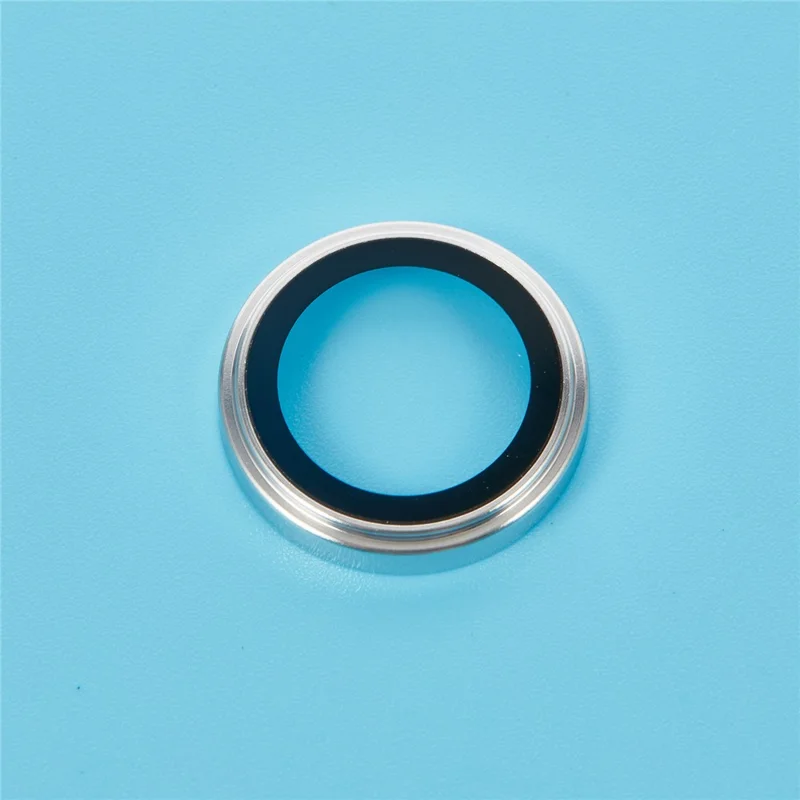 For iPhone Air Camera Lens Protector Metal Ring Tempered Glass Lens Film (Raised Edge) - Silver