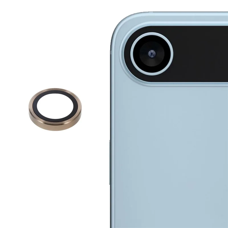Für iPhone 17 Kamera-Objektiv-Schutz Metallring Hartglas Schutzfolie - Gold