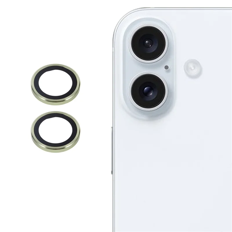 Kamera-Objektivschutz mit Metallring aus gehärtetem Glas für iPhone 17 - Grün