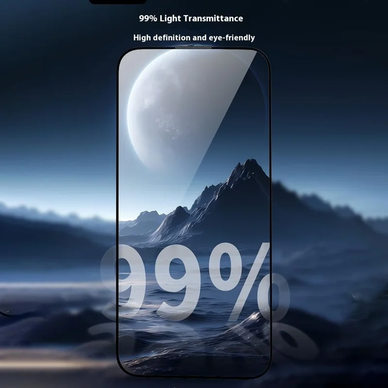 Protector de pantalla URR para iPhone 17 Pro Seda Impresión Vidrio templado Película transparente Admite Face ID