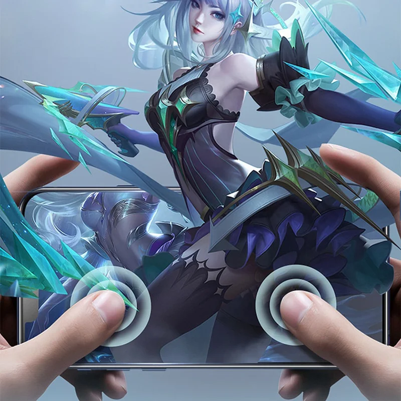 URR For iPhone 16 Plus / 15 Plus Screen Protector Silk Printing Tempered Glass Clear Film Support Face ID