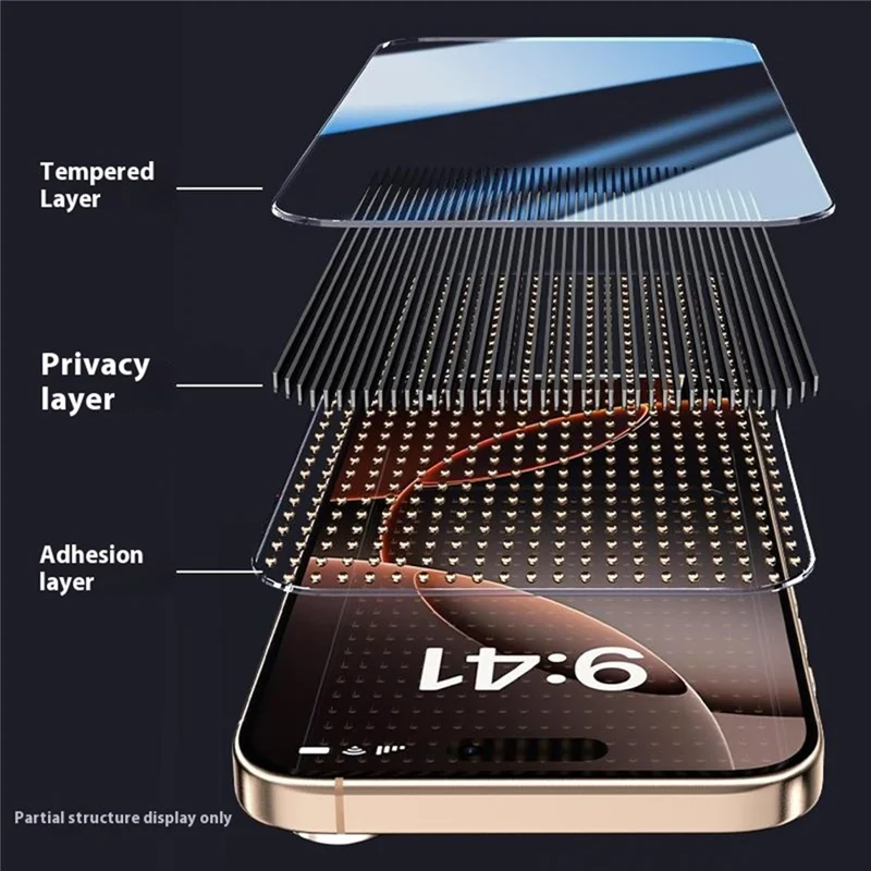 URR For iPhone 16 Plus / 15 Plus Screen Protector Silk Printing Tempered Glass Clear Film Support Face ID