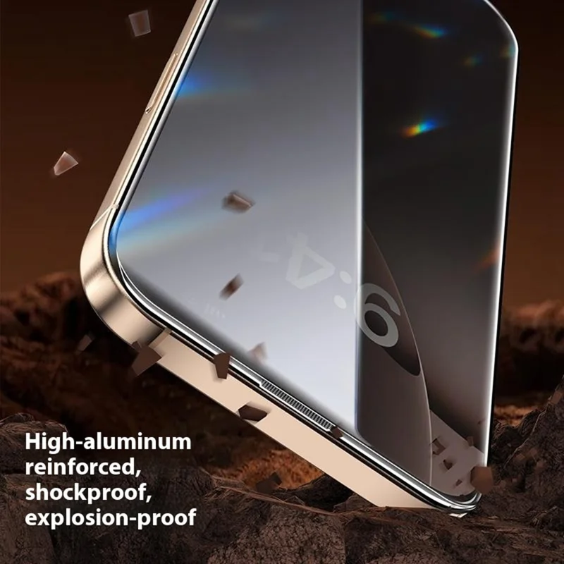 URR For iPhone 16 Plus / 15 Plus Screen Protector Silk Printing Tempered Glass Clear Film Support Face ID